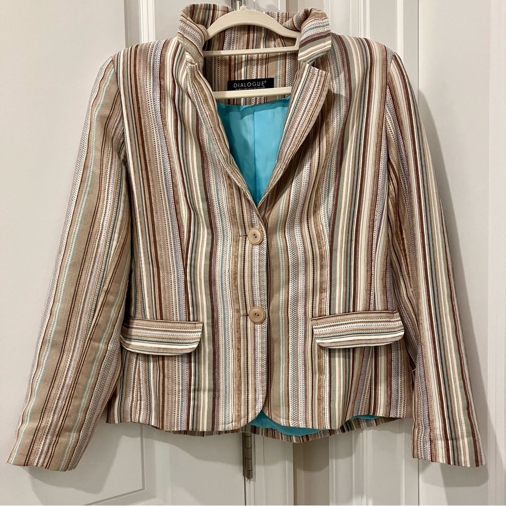 Vintage Dialogue striped blazer